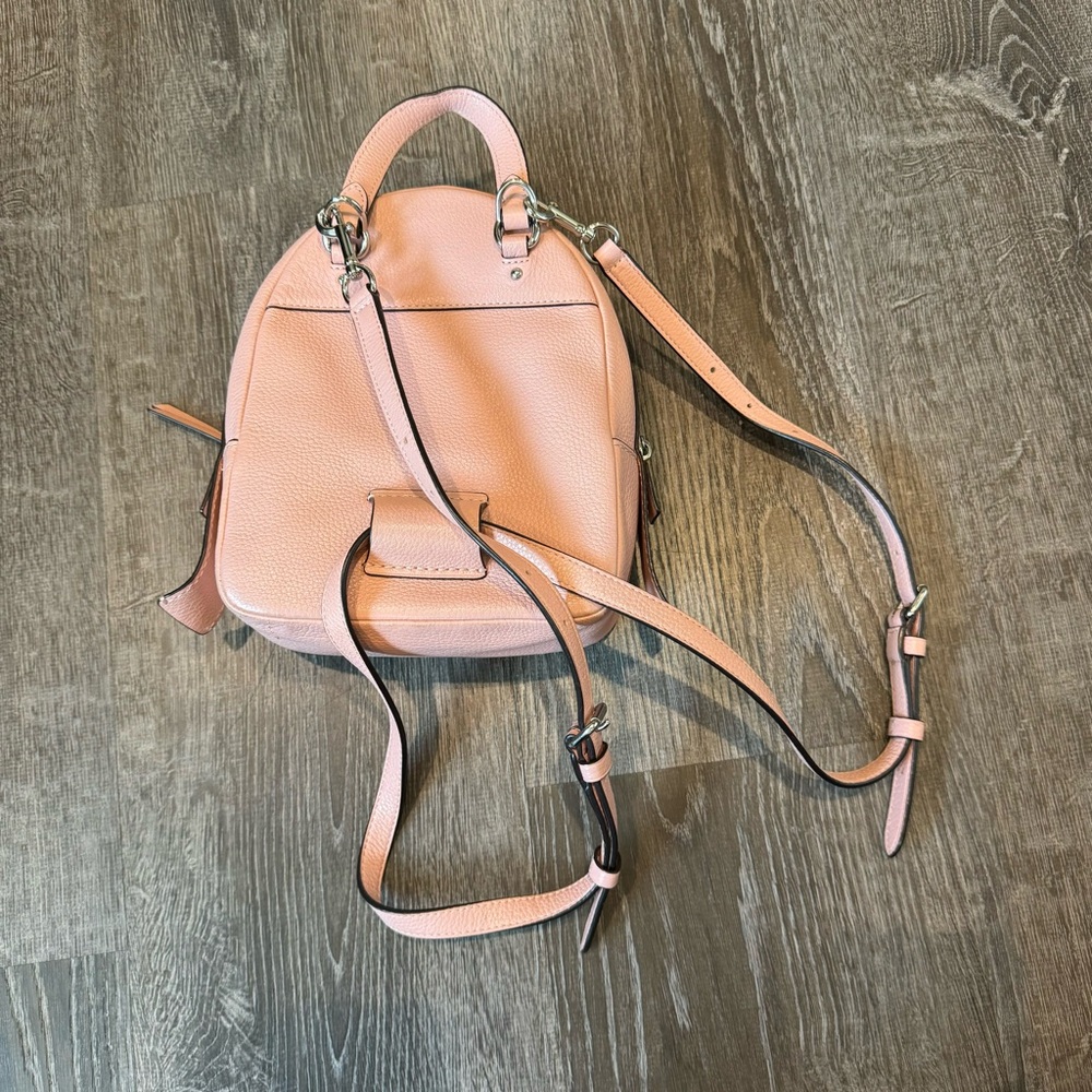 Light Pink Coach Leather Backpack - Picture 4 of 5